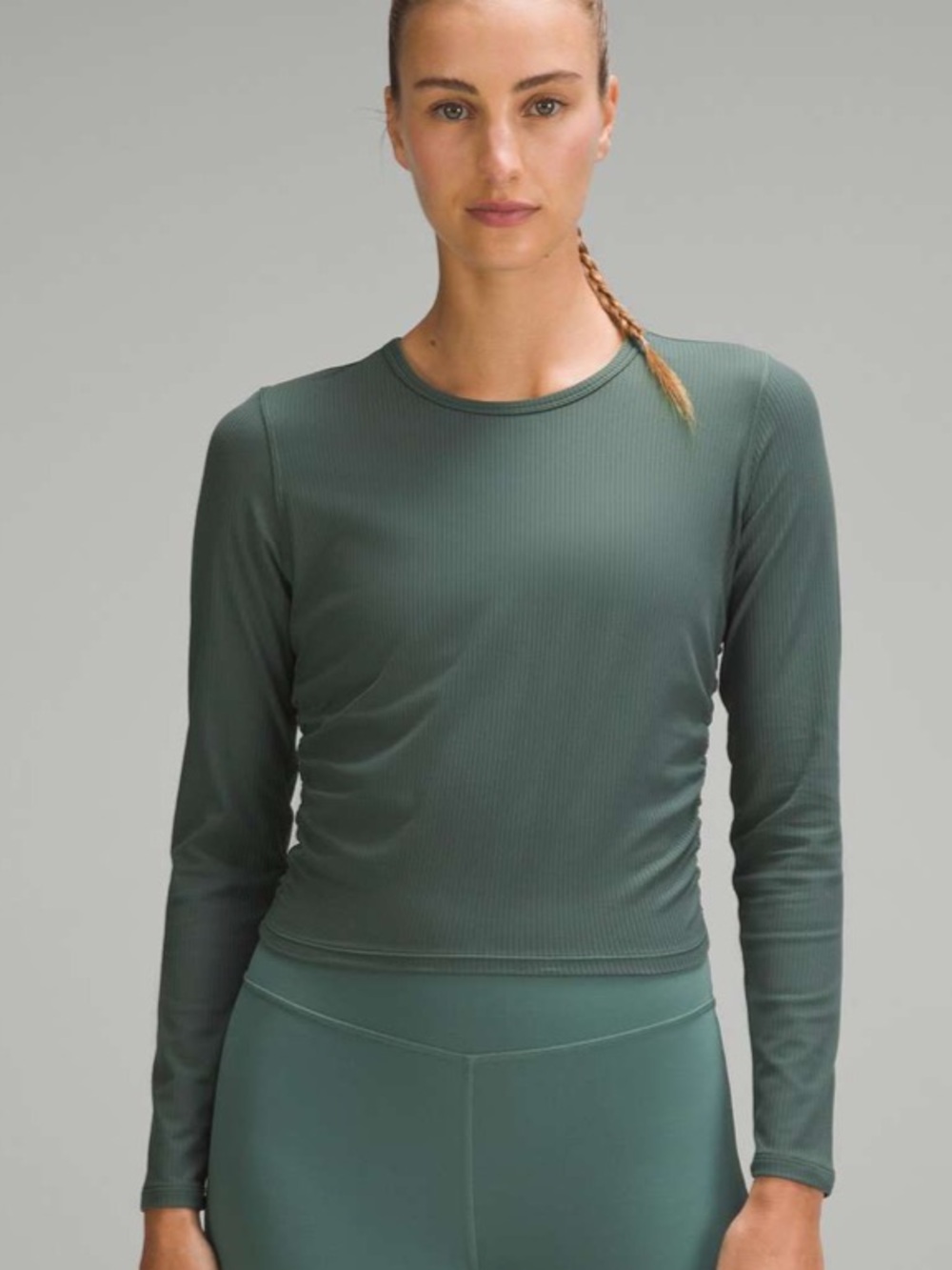 Lululemon All It Takes Nulu Ribbed Ruched Long Sleeve Shirt